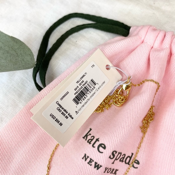 Kate Spade ♠️ Precious Pansy Mini Pendant - Picture 9 of 10